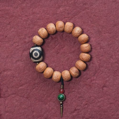 Tibet Bodhi Seed Dzi Bead Peace Bracelet
