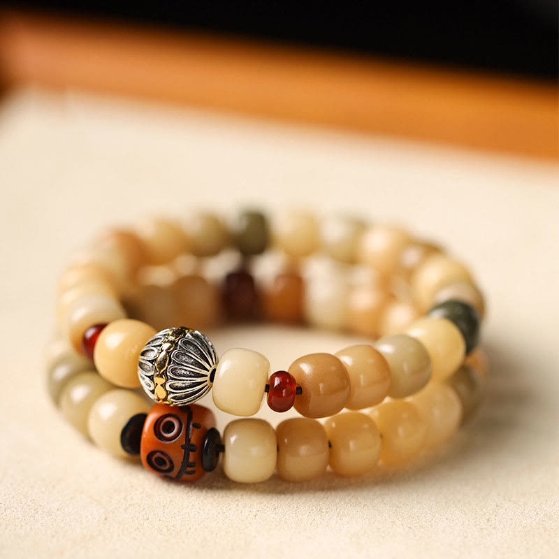 Natural Bodhi Seed Om Mani Padme Hum Wisdom Bracelet