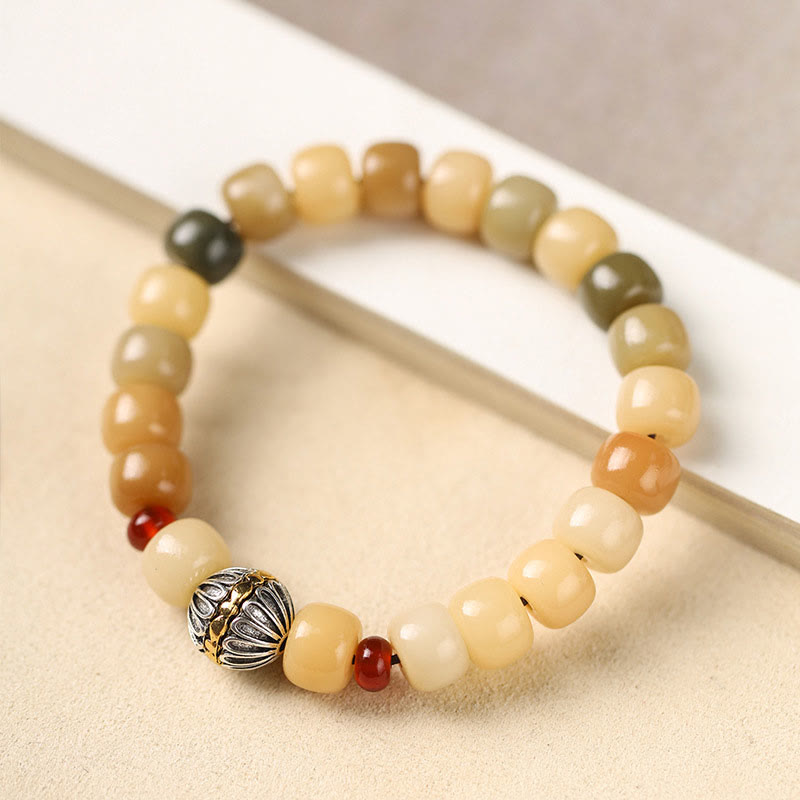 Natural Bodhi Seed Om Mani Padme Hum Wisdom Bracelet