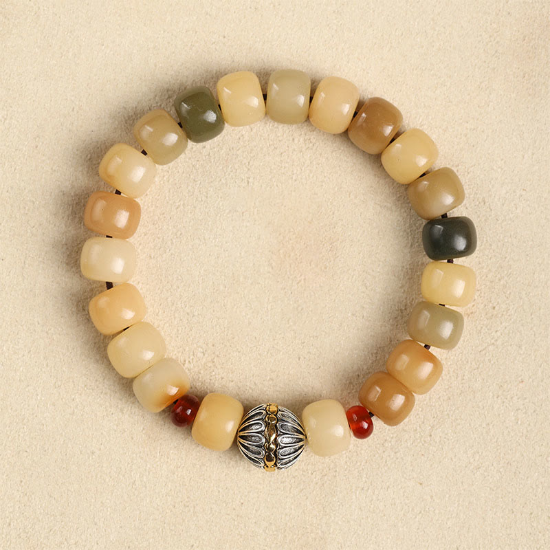 Natural Bodhi Seed Om Mani Padme Hum Wisdom Bracelet