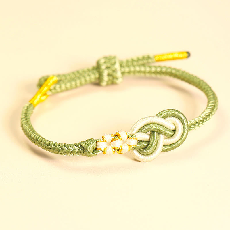 Handcrafted Eight-Thread Peace Knot Connection Bracelet