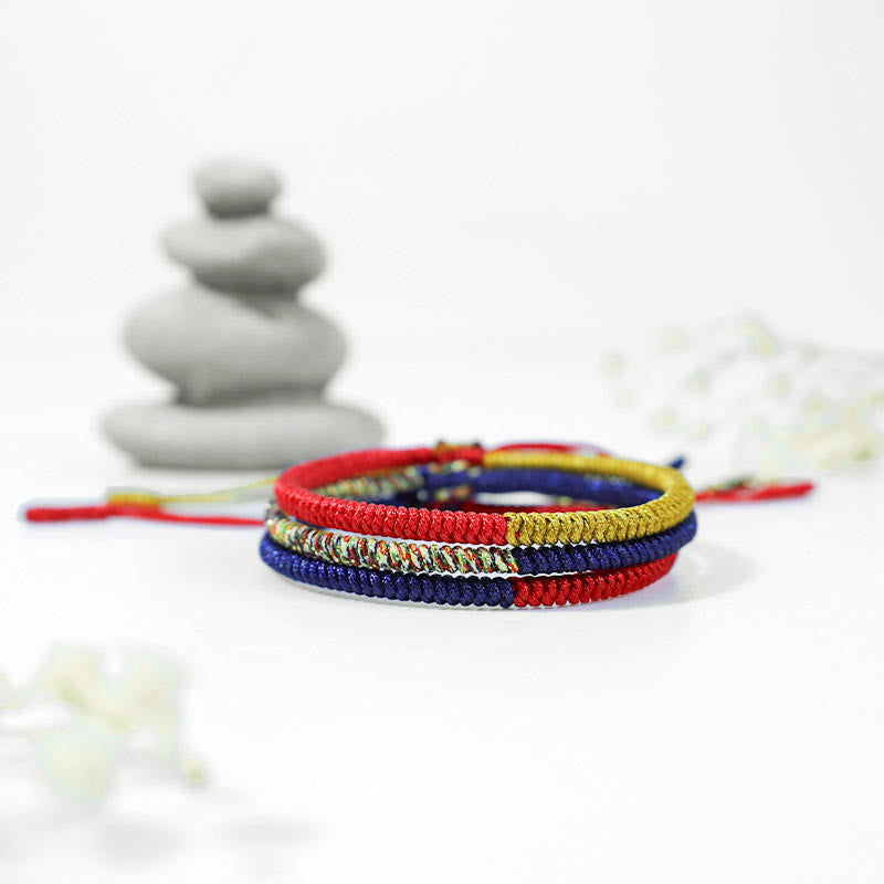 Tibet Handmade Multicolor King Kong Knot Braided Bracelet