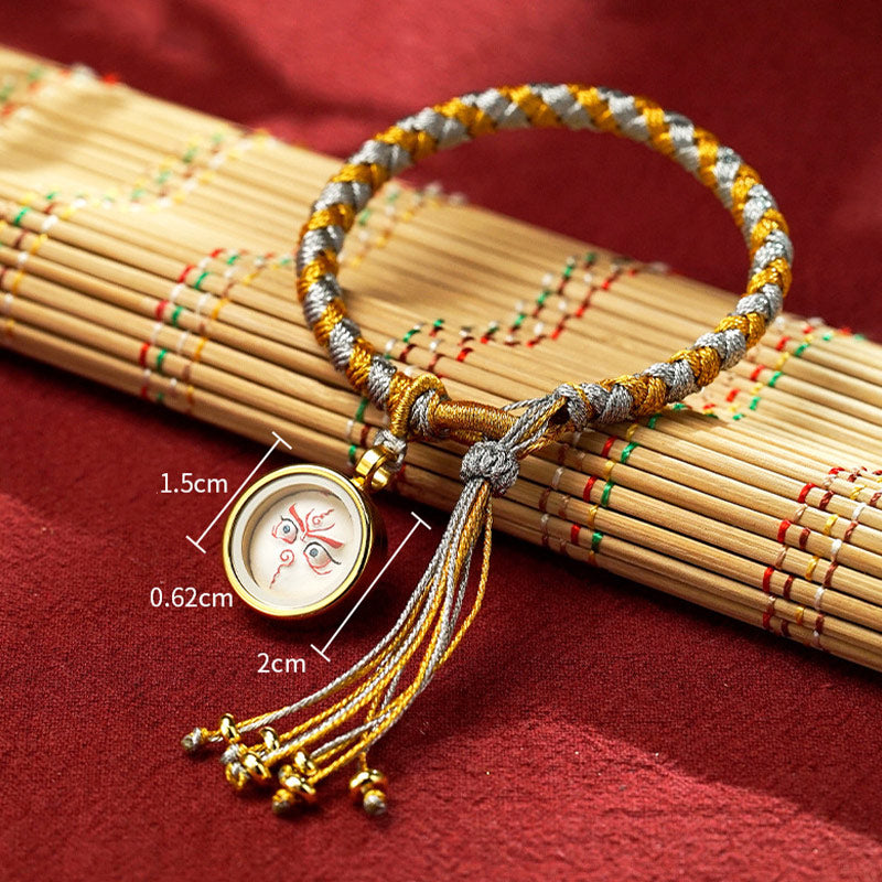Tibetan Dragon Scale Rope Five Gods of Wealth Bracelet