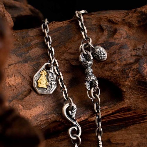 925 Sterling Silver Tibetan Zakiram Goddess of Wealth Necklace