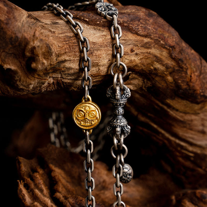 925 Sterling Silver Tibetan Zakiram Goddess of Wealth Necklace