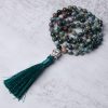 Indian Agate 108 Mala Buddha Head Cleansing Bracelet