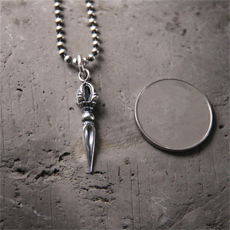 925 Sterling Silver Dorje Vajra Strength Necklace Pendant
