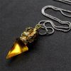Tibetan Dorje Vajra Lotus Liuli Crystal Necklace Pendant