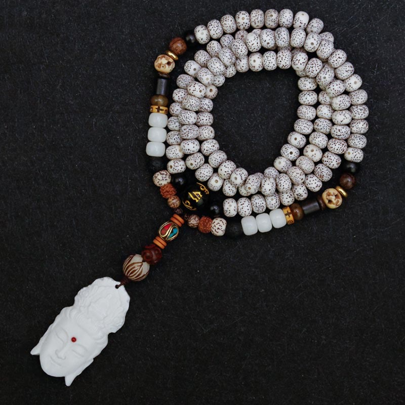 108 Mala Beads Bodhi Seed Pixiu Tassel Bracelet