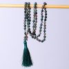 Indian Agate 108 Mala Buddha Head Cleansing Bracelet