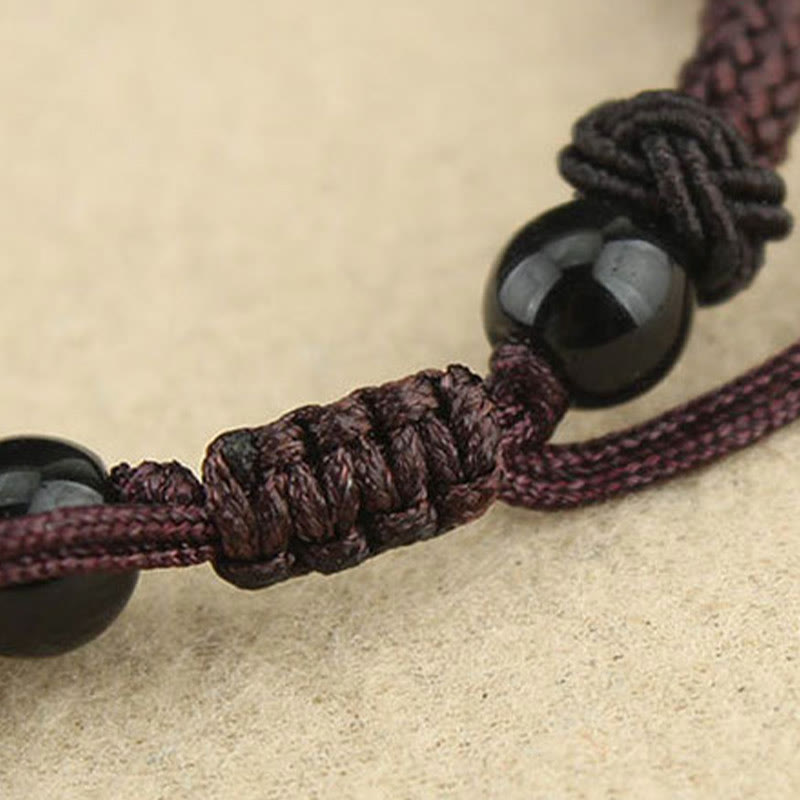 Tibetan Three-Eye Dzi Bead Protection Necklace