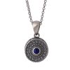 925 Silver Om Mani Padme Hum Lazurite Necklace