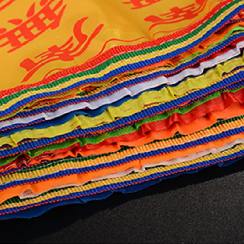 Tibetan 7 Colors Windhorse Outdoor Prayer Flag Set