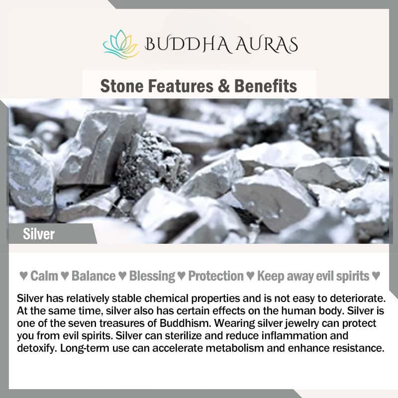999 Silver Lotus Flower Heart Sutra Protection Ring