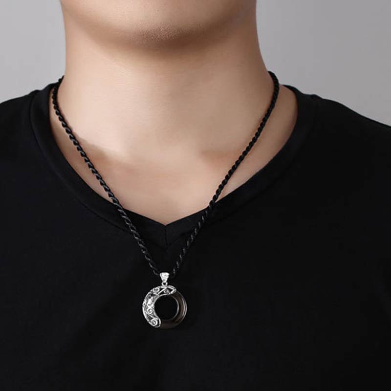 Ice Obsidian Zodiac Constellations Blessing Pendant Necklace