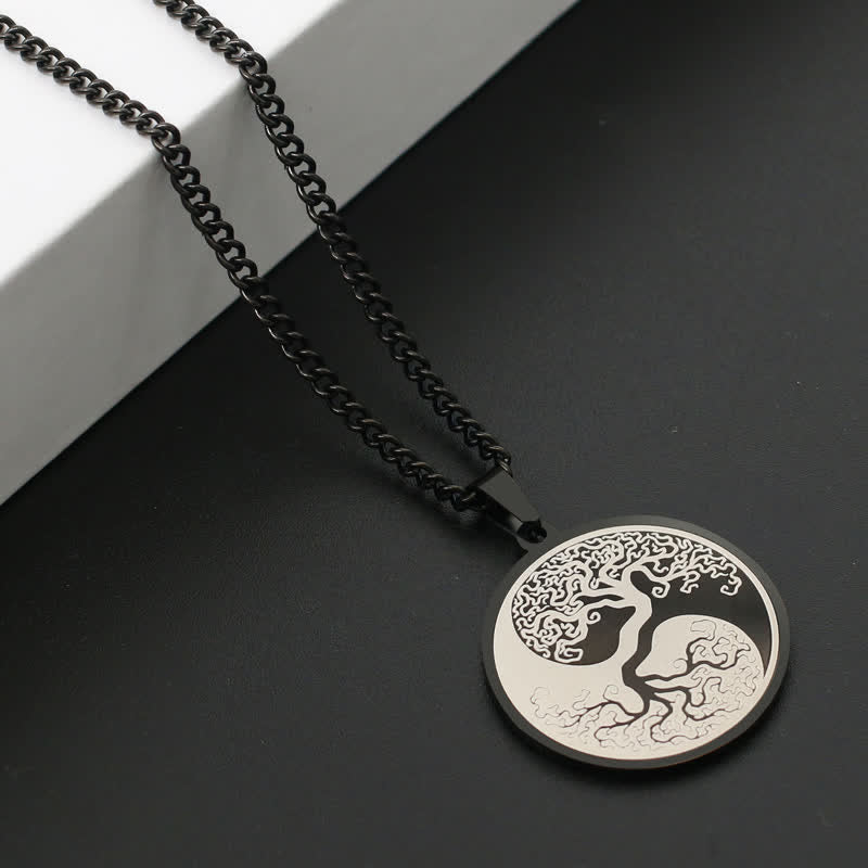 Tree of Life Titanium Steel Connection Necklace Pendant