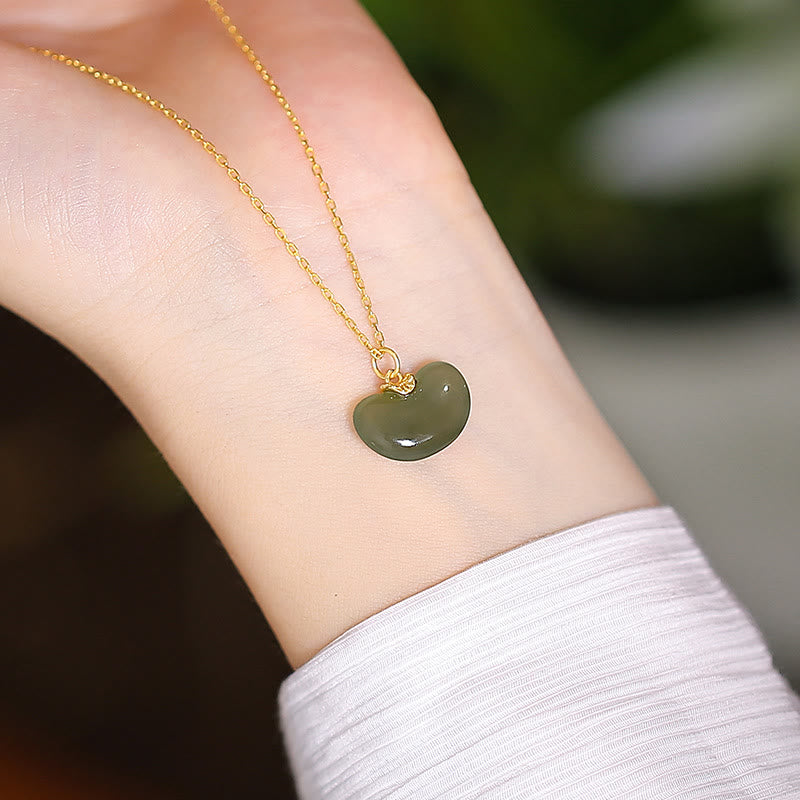 Sterling Silver Hetian Jade Luck Buddha Butterfly Pendant
