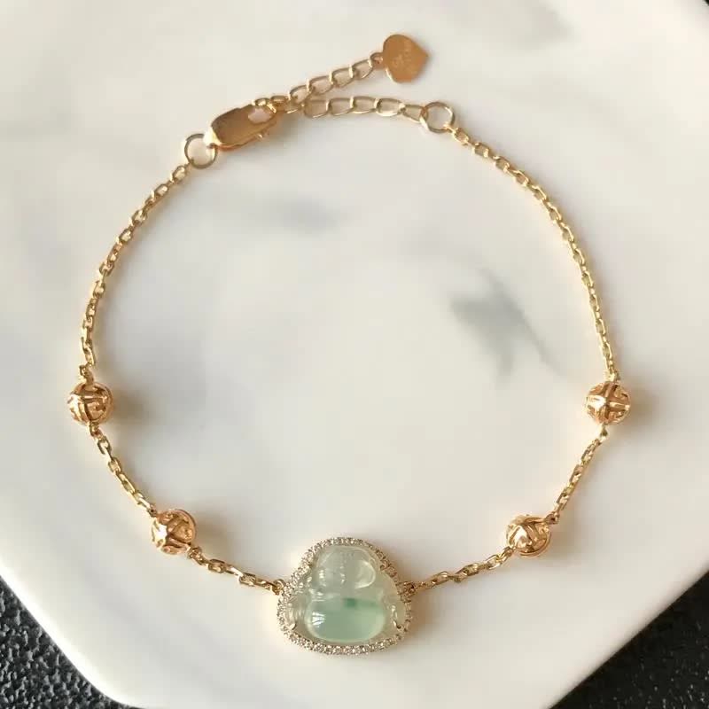 Jade Laughing Buddha Abundance Bracelet