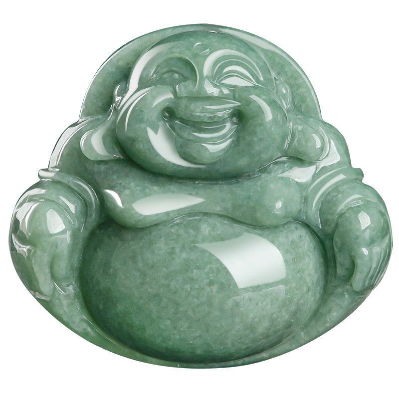 Jade Laughing Buddha Harmony Necklace